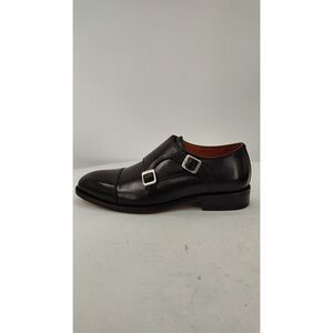 Quince Men Italian Leather Monk Strap Oxford Black Shoes 8
